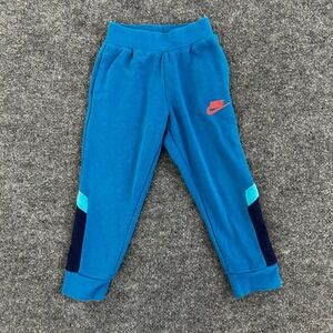 Nike Sweatpants Toddler Size 4T Blue Colorblock Fleece Joggers Futura Active